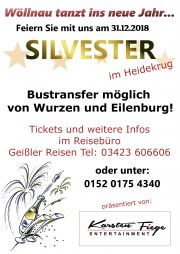 Tickets für Silvester 2018 in Wöllnau am 31.12.2018 - Karten kaufen